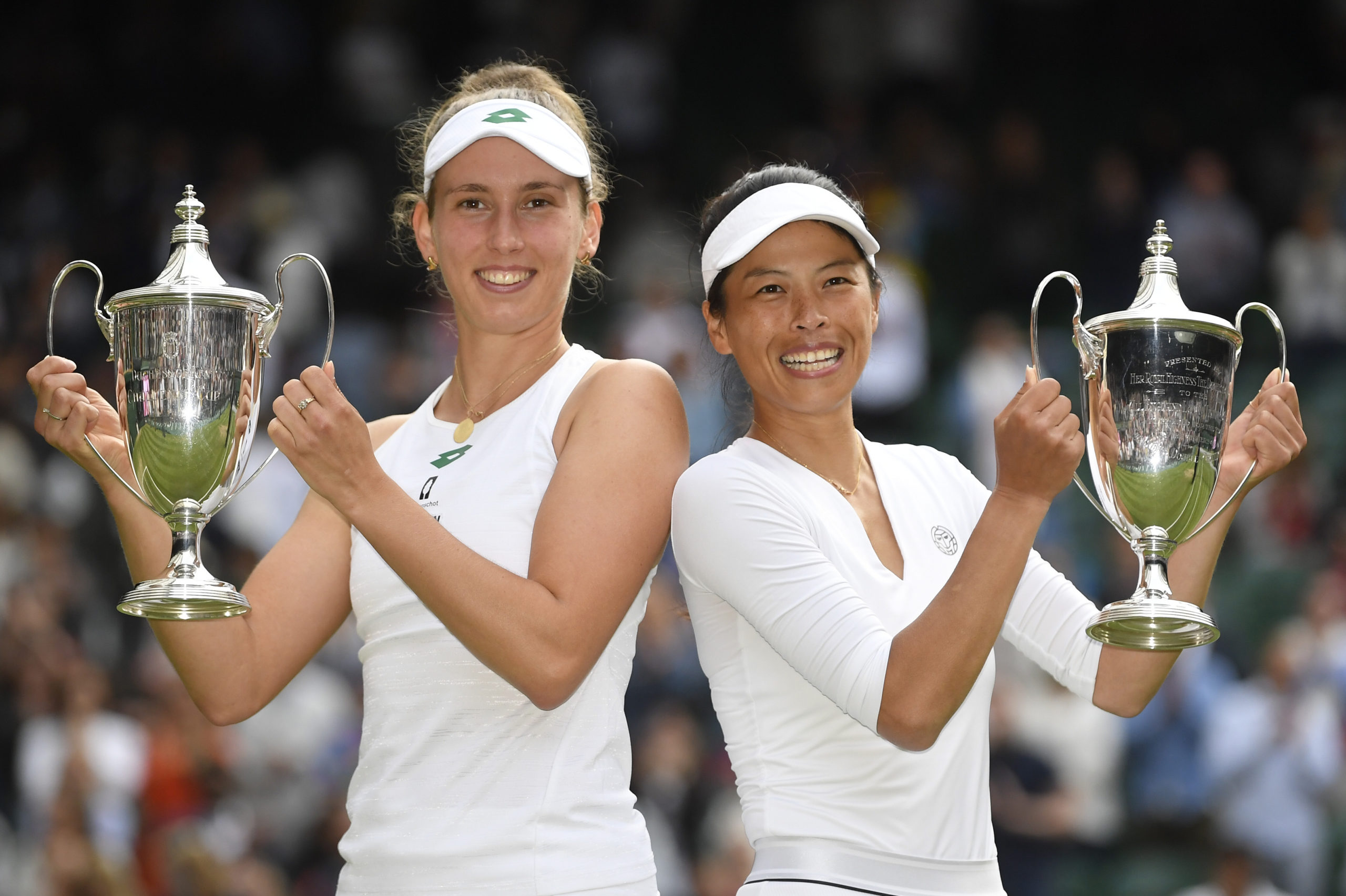 Hsieh wins third Wimbledon doubles title, this time with Mertens