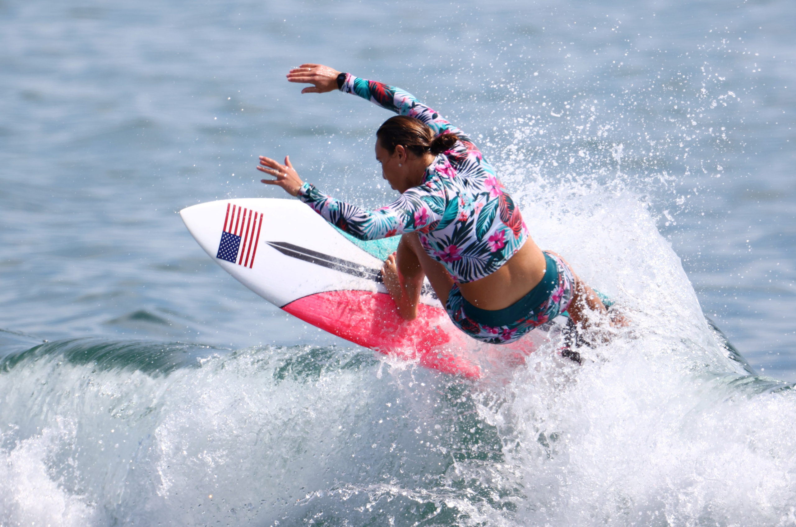 Carissa Moore of the United States during training
