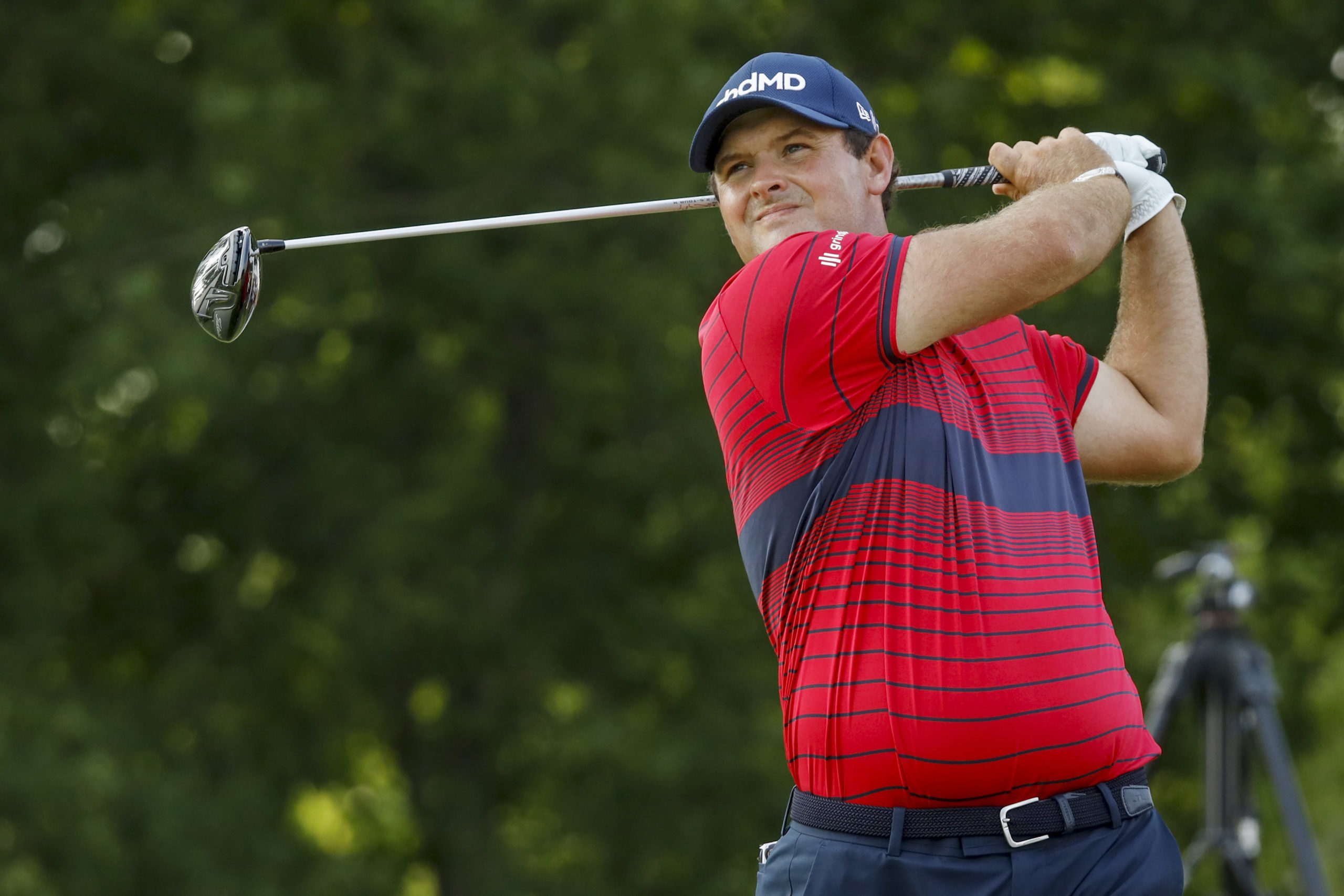 FILE PHOTO: Jul 22, 2021; Blaine, Minnesota, USA; Patrick Reed drives from the 11th tee during the first round of the 3M Open golf tournament. Mandatory Credit: Bruce Kluckhohn-USA TODAY Sports