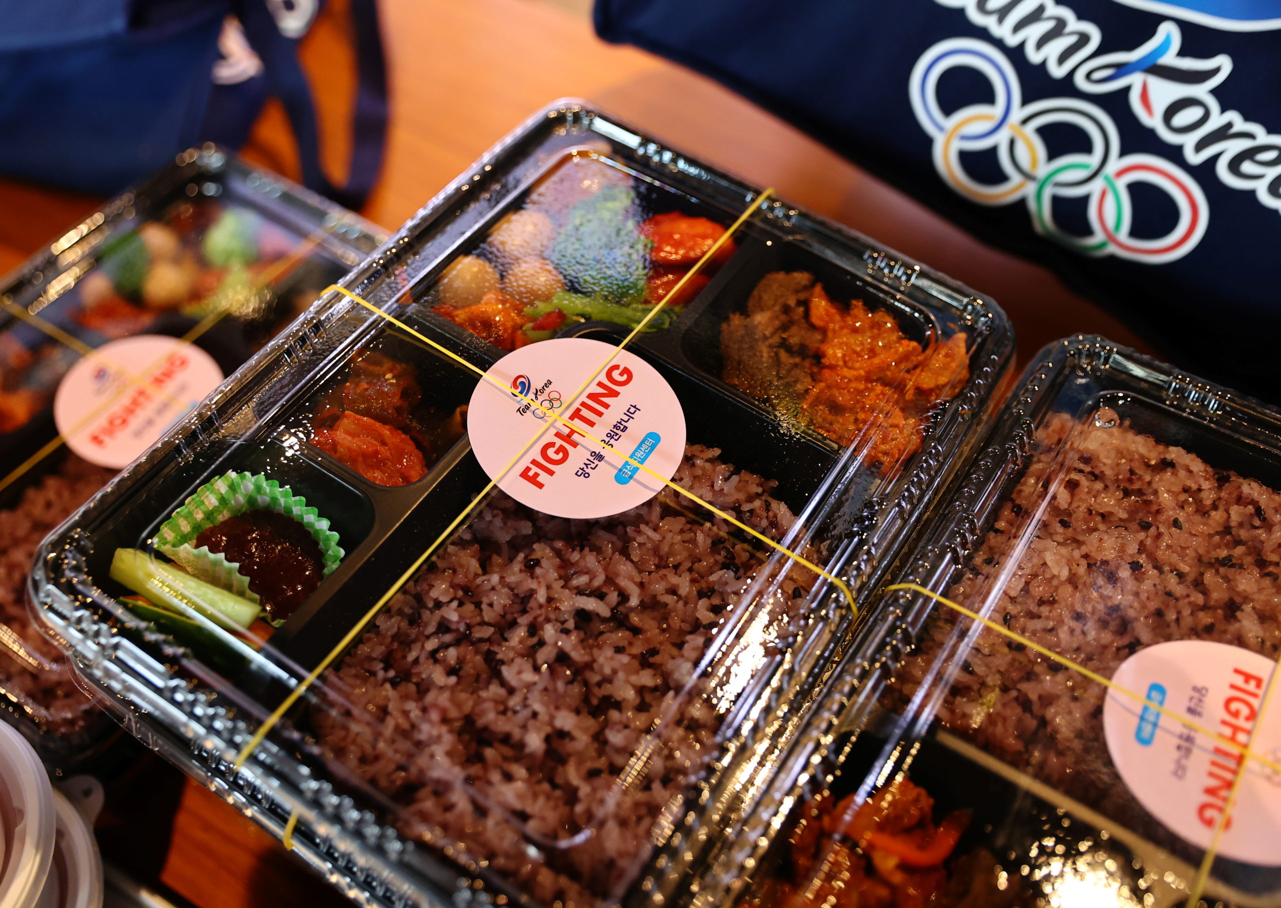 Boxed meals for South Korean Tokyo 2020 Olympic Games athletes are pictured at a hotel in Urayasu, Chiba Prefecture, Japan, July 26, 2021.