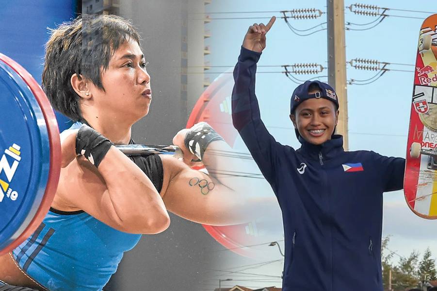 Four time Olympian Hidilyn Diaz and skateboarding star Margielyn Didal vie for medals on Monday in the Tokyo Olympics