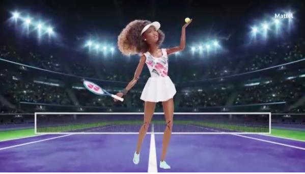 Toy company Barbie has added tennis star Naomi Osaka to its Role Model series. Screengrab from Reuters video