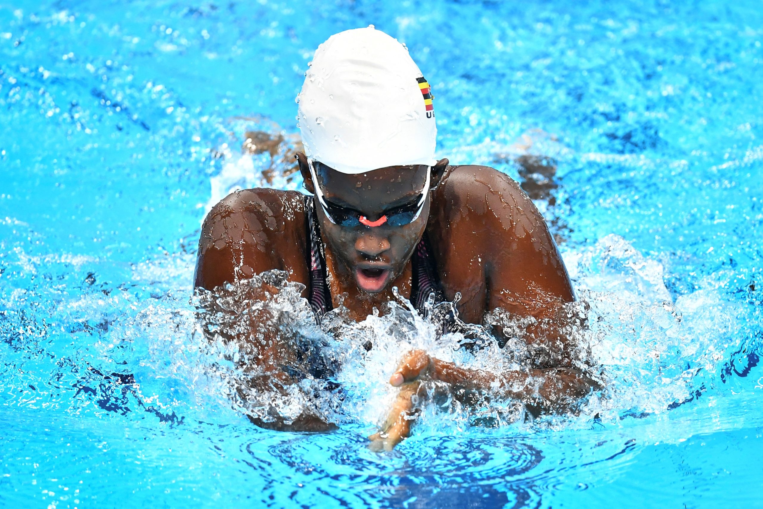 Ugandan swimmer Husnah Kukundakwe
