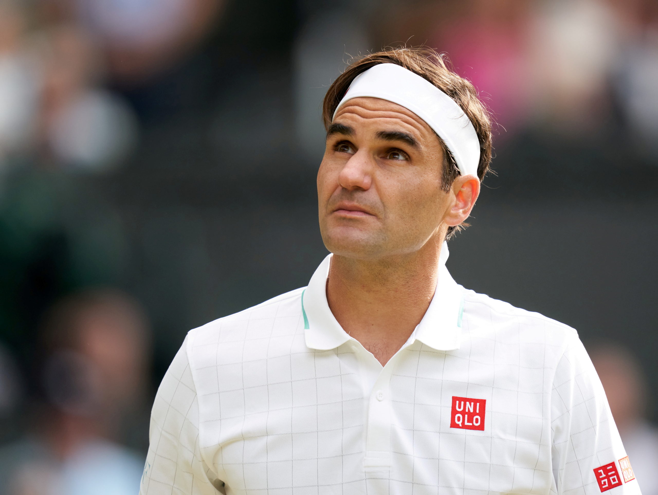 Roger Federer (SUI) plays against Hubert Hurkacz (POL) in the quarter finals at All England Lawn Tennis and Croquet Club. Mandatory Credit: Peter van den Berg-USA TODAY Sports/File Photo