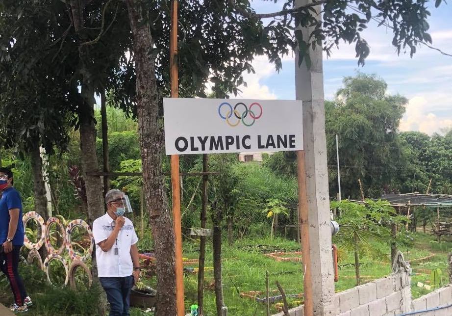 The Olympic Lane in Tagaytay where the houses of the Tokyo medalists will be constructed. 