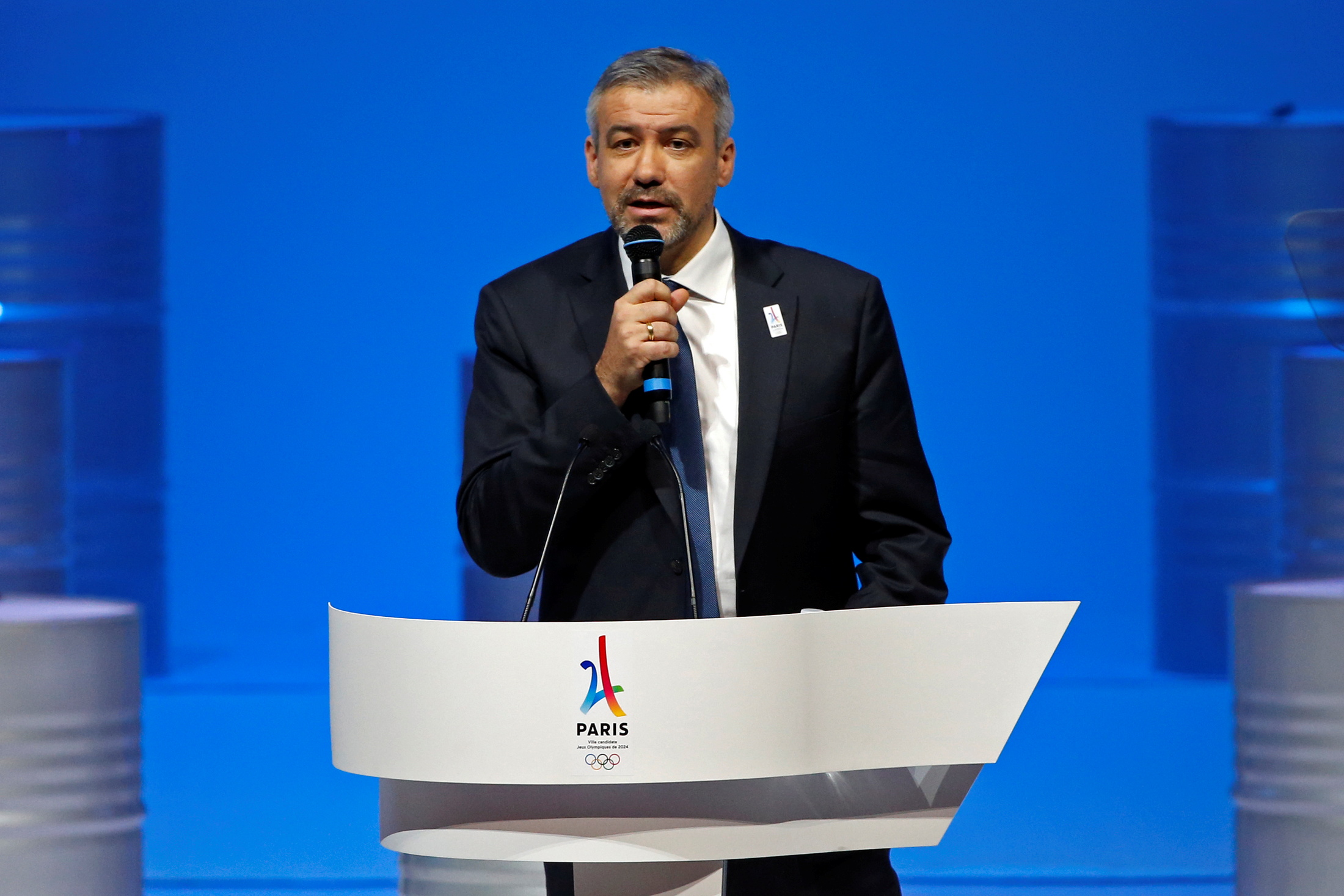   Etienne Thobois, Ketua Eksekutif Panitia Lelang Paris 2024, menghadiri presentasi pencalonan Paris untuk Olimpiade dan Paralimpiade 2024 di Paris, Prancis, 17 Februari 2016. 