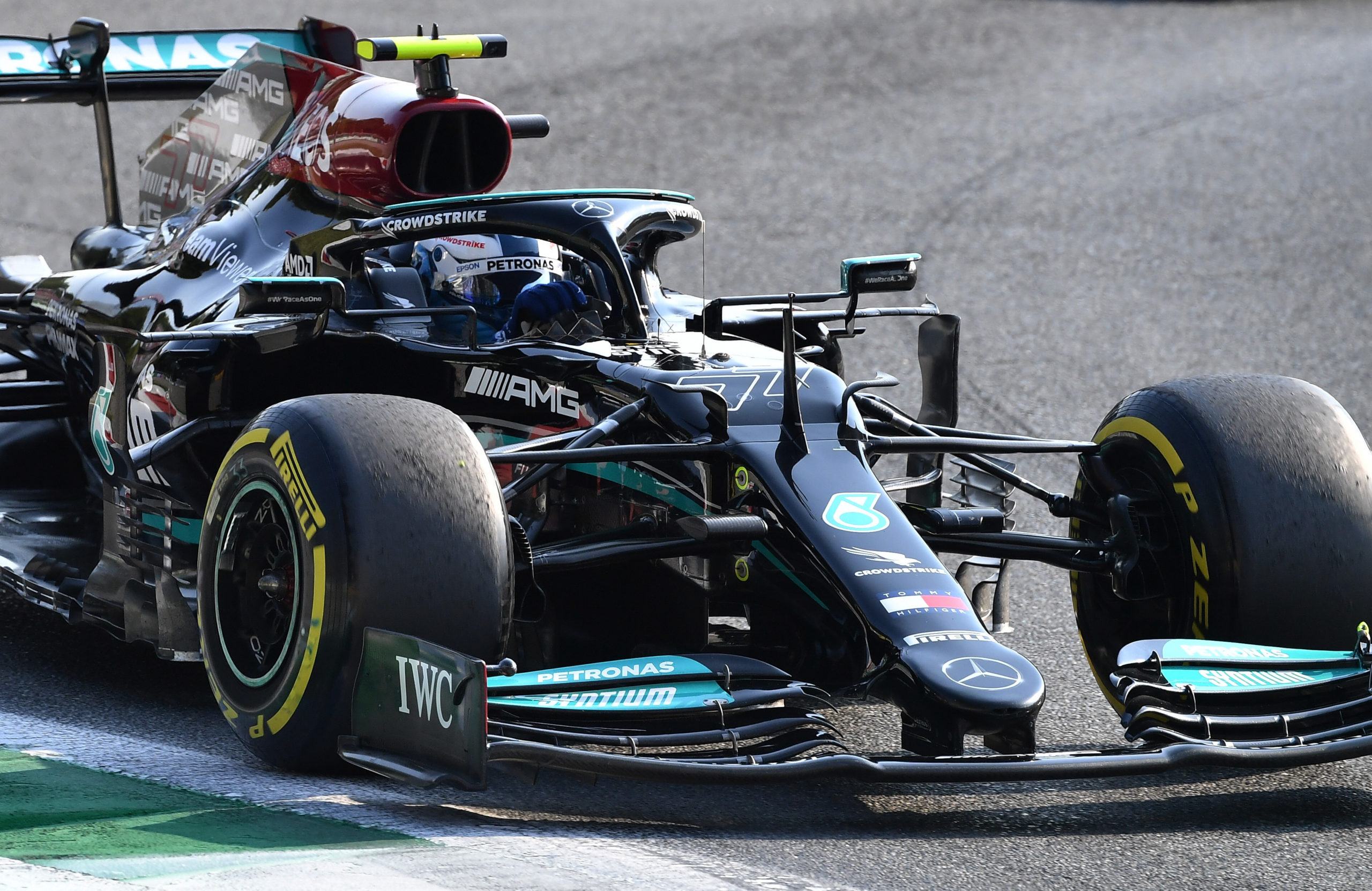 Mercedes' Lewis Hamilton during the sprint qualifying