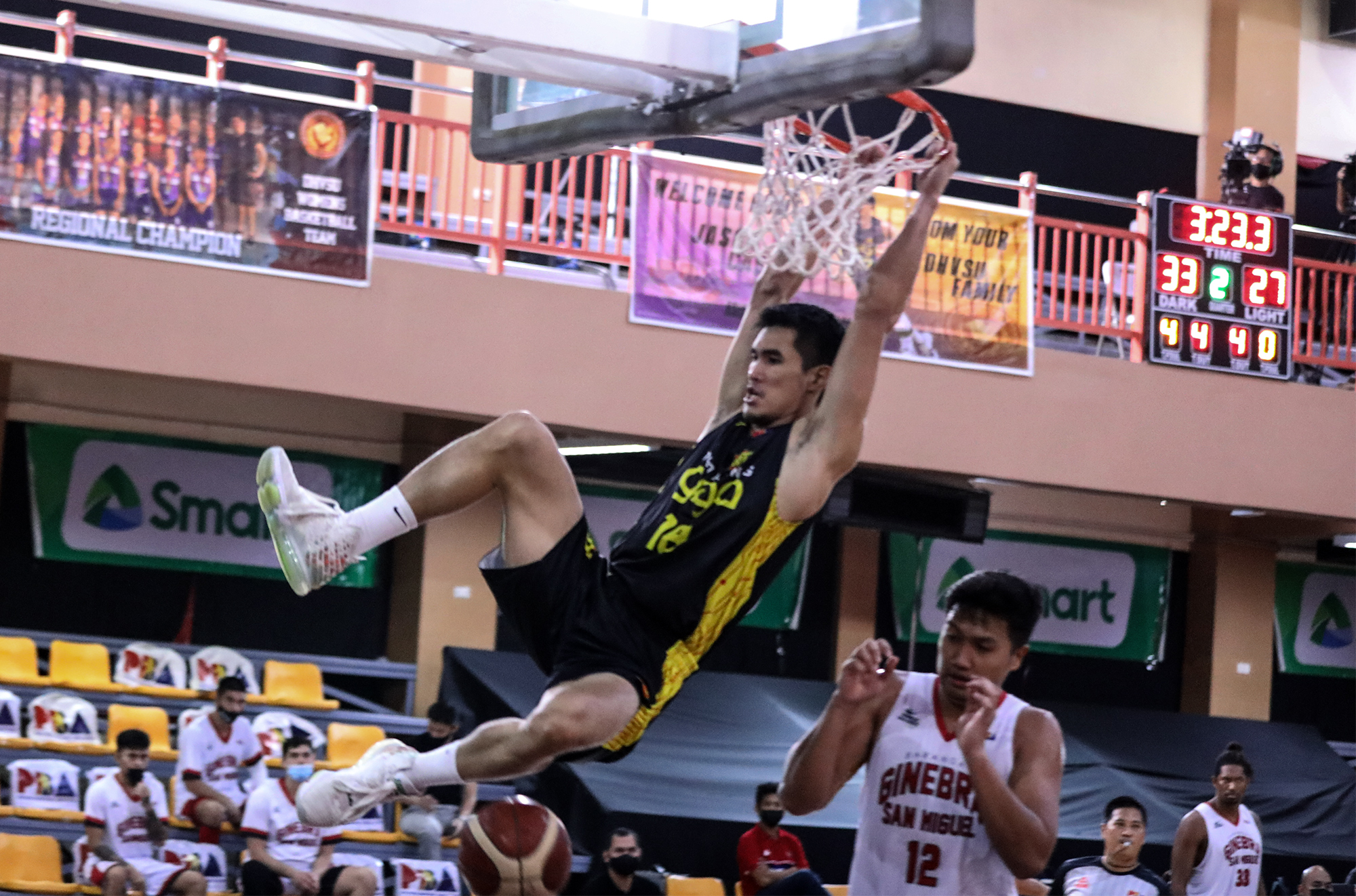 TNT's Troy Rosario throws down a dunk. 