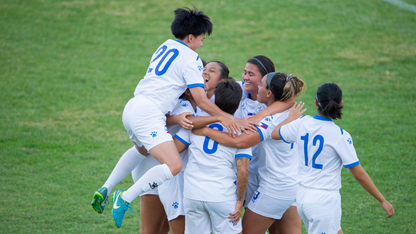 PH Malditas celebrate opening win the the AFC Women's Asian Cup qualifiers.