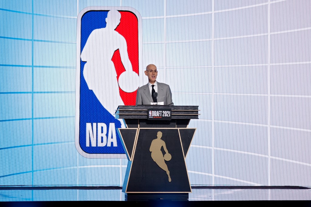 NBA commissioner Adam Silver speaks during the 2021 NBA Draft at the Barclays Center on July 29, 2021 in New York City.   