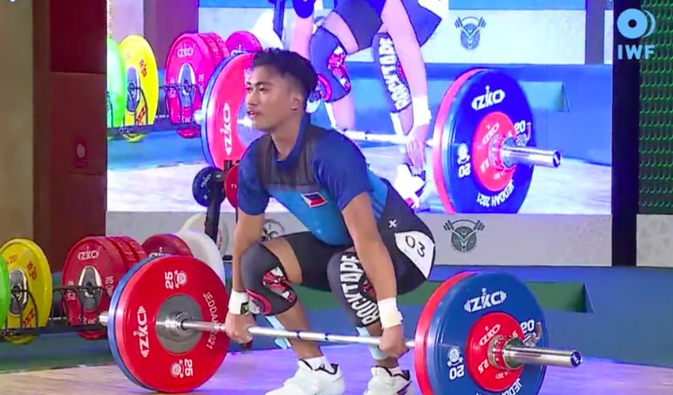15-year-old Filipino weightlifter Christian Rodriguez.