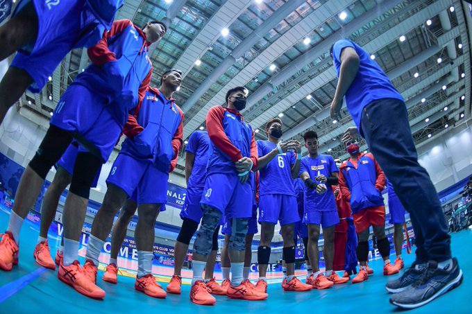 La squadra maschile di Rebesco al Campionato asiatico di pallavolo maschile 2021. AVC Photo
