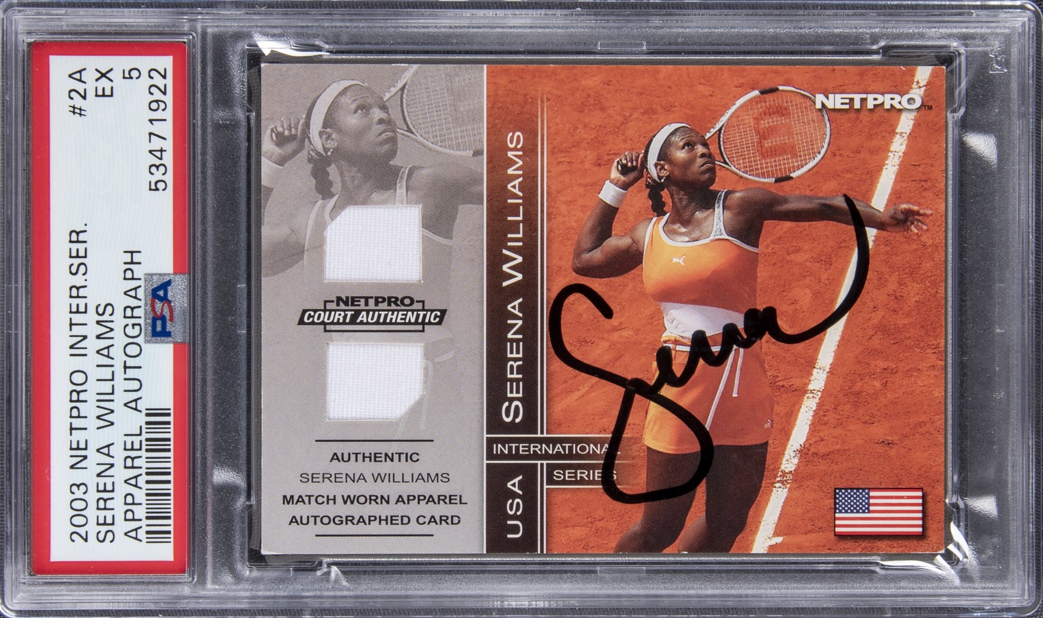 Serena Williams signed rookie card