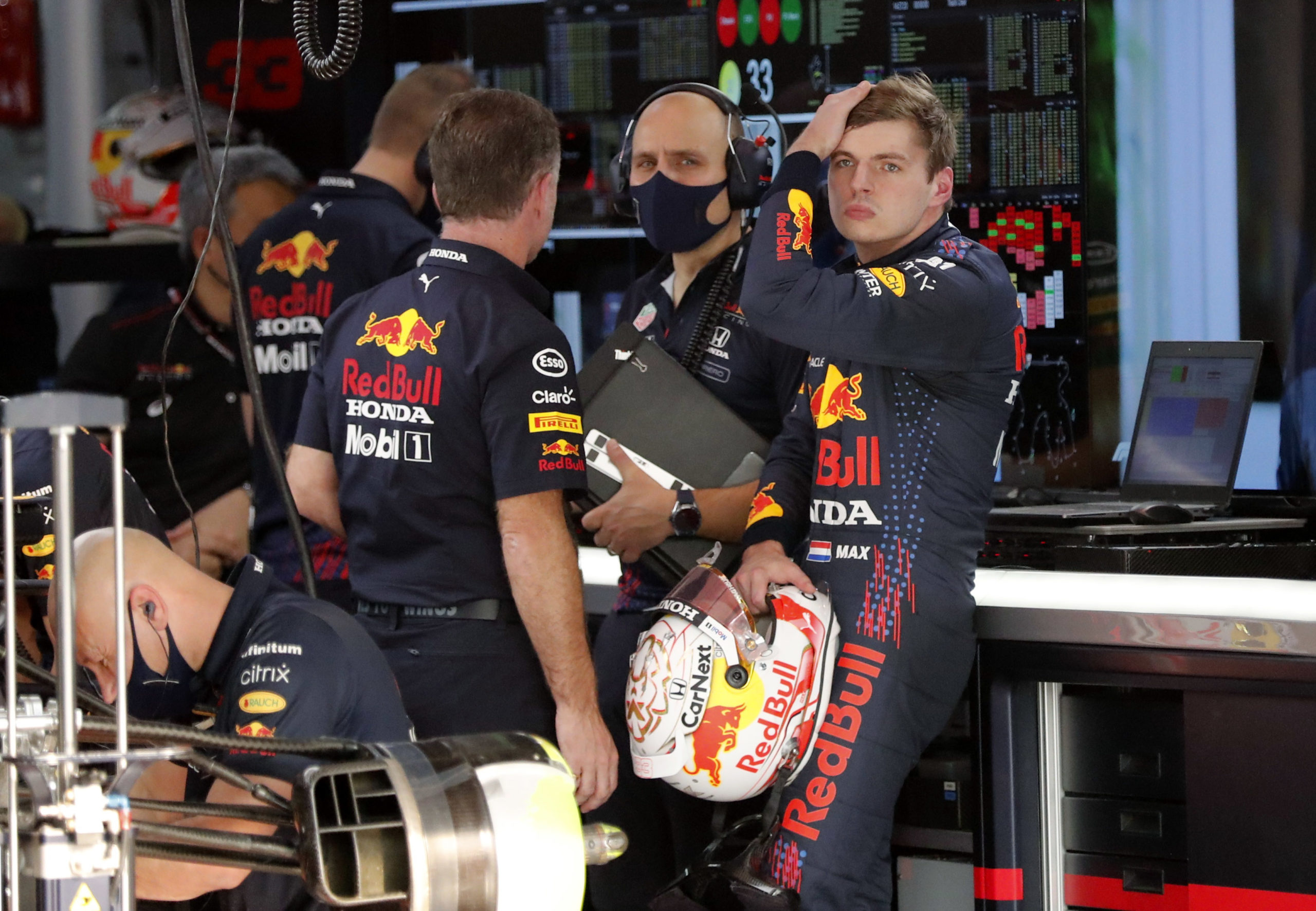 November 19, 2021  Red Bull's Max Verstappen during practice 