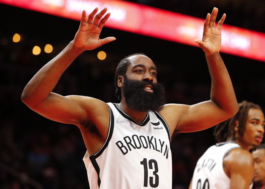 FILE – James Harden #13 of the Brooklyn Nets. Todd Kirkland/Getty Images/AFP