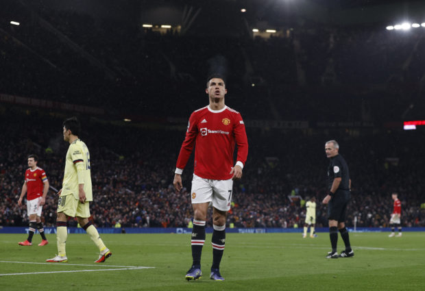 Manchester United's Cristiano Ronaldo walks off after he was substituted REUTERS/Phil Noble EDITORIAL USE ONLY. No use with unauthorized audio, video, data, fixture lists, club/league logos or 'live' services. Online in-match use limited to 75 images, no video emulation. No use in bettin