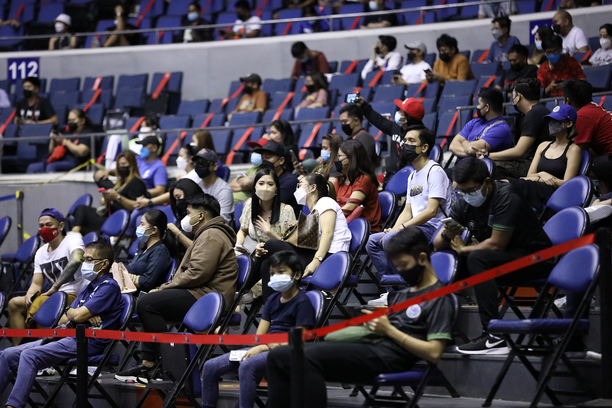 Fans nearly fill out the allowed seating areas at the Big Dome, a welcome surprise for the league that was expecting a much lower Wednesday turnout. —PHOTOS COURTESY OF PBA IMAGES