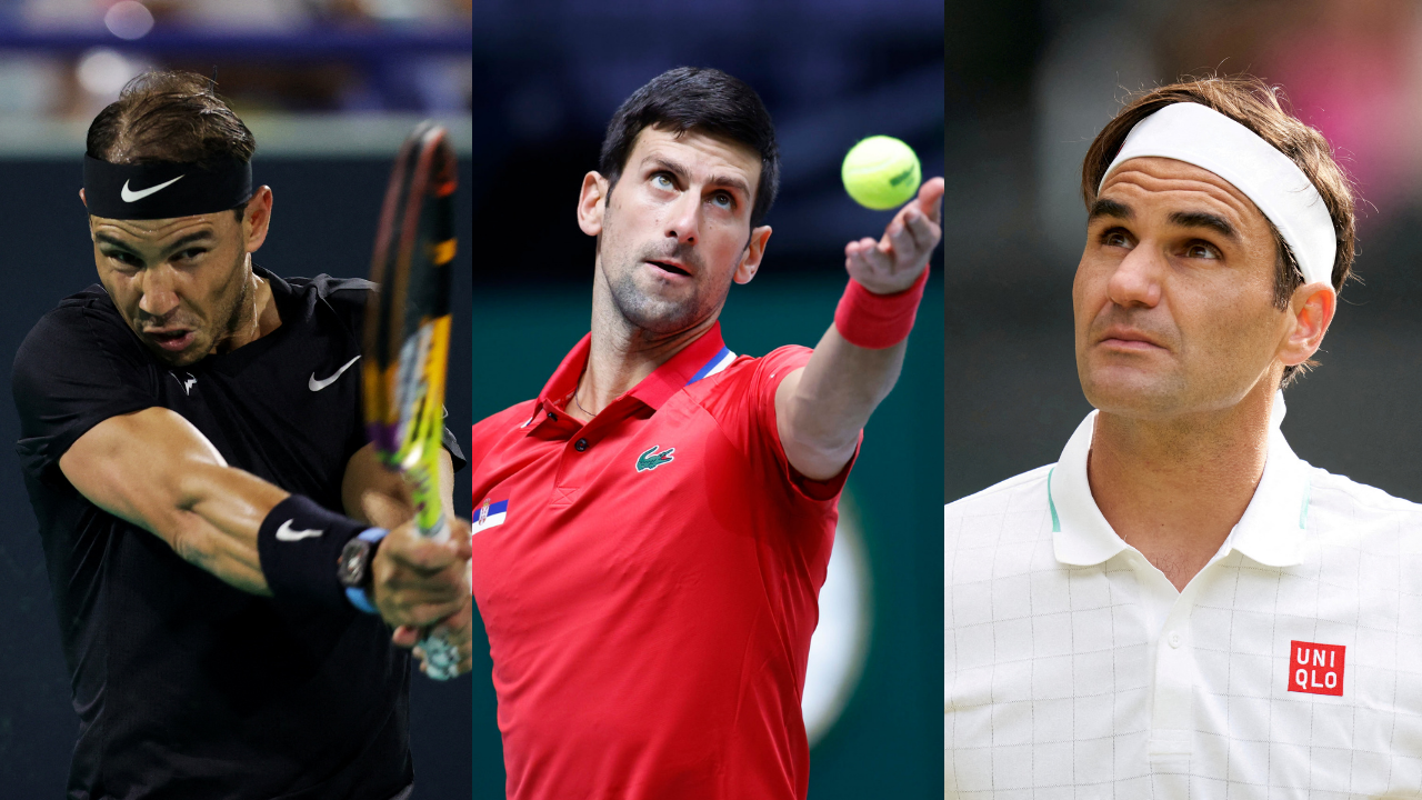 Rafael Nadal, Novak Djokovic and Roger Federer.