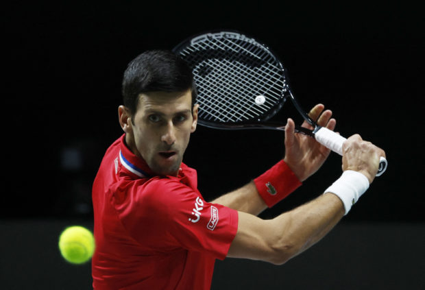 Serbia's Novak Djokovic in action during his singles match against Kazakhstan's Alexander Bublik REUTERS/Susana Vera