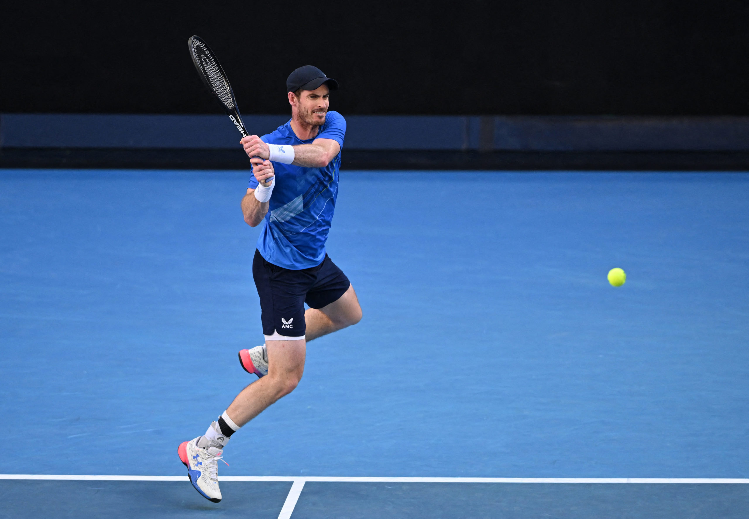 Tennis - Australian Open - Melbourne Park, Melbourne, Australia - January 20, 2022 Britain's Andy Murray in action during his second round match against Japan's Taro Daniel 