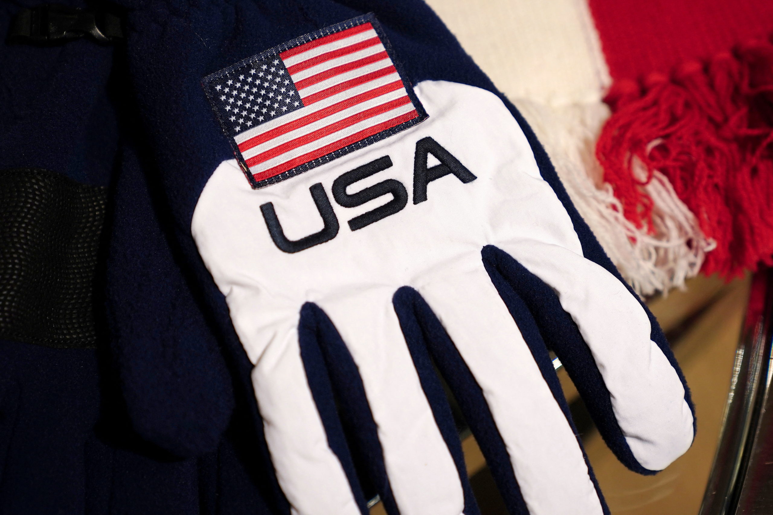 U.S. Winter Olympic Ralph Lauren Polo attire items are pictured in the Manhattan borough of New York City, New York, U.S., October 28, 2021.