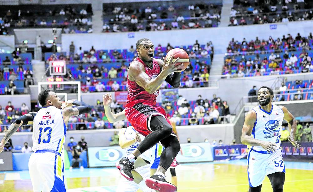 All options are on the table for the PBA to finish the Governors' Cup, including one where Justin Brownlee won't be around to help Barangay Ginebra defend its title. PBA IMAGES.
