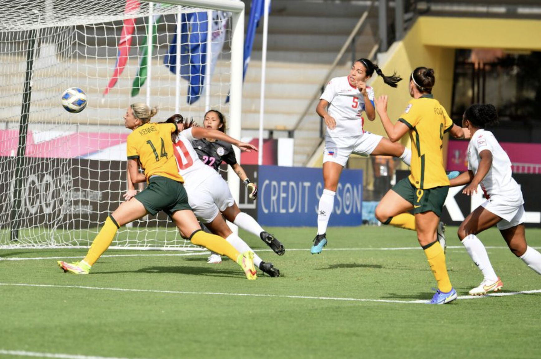 Philippines vs Australian in the AFC Women's Asian Cup.
