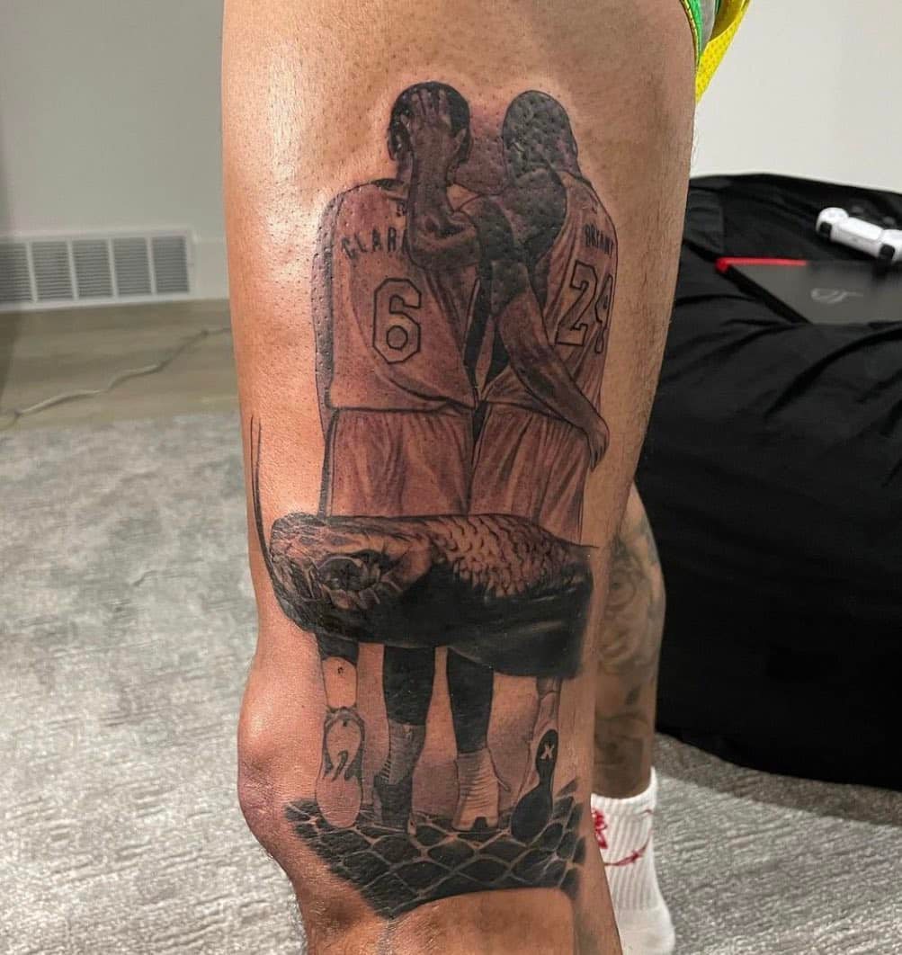 Jordan Clarkson's Kobe Bryant tattoo. 
