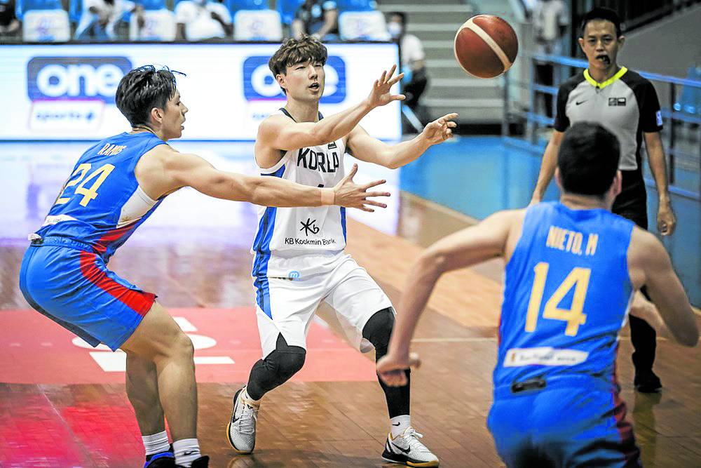 The Philippines and Korea were set to lock horns twice in the upcoming window—until COVID intervened. —PHOTO COURTESY OF FIBA