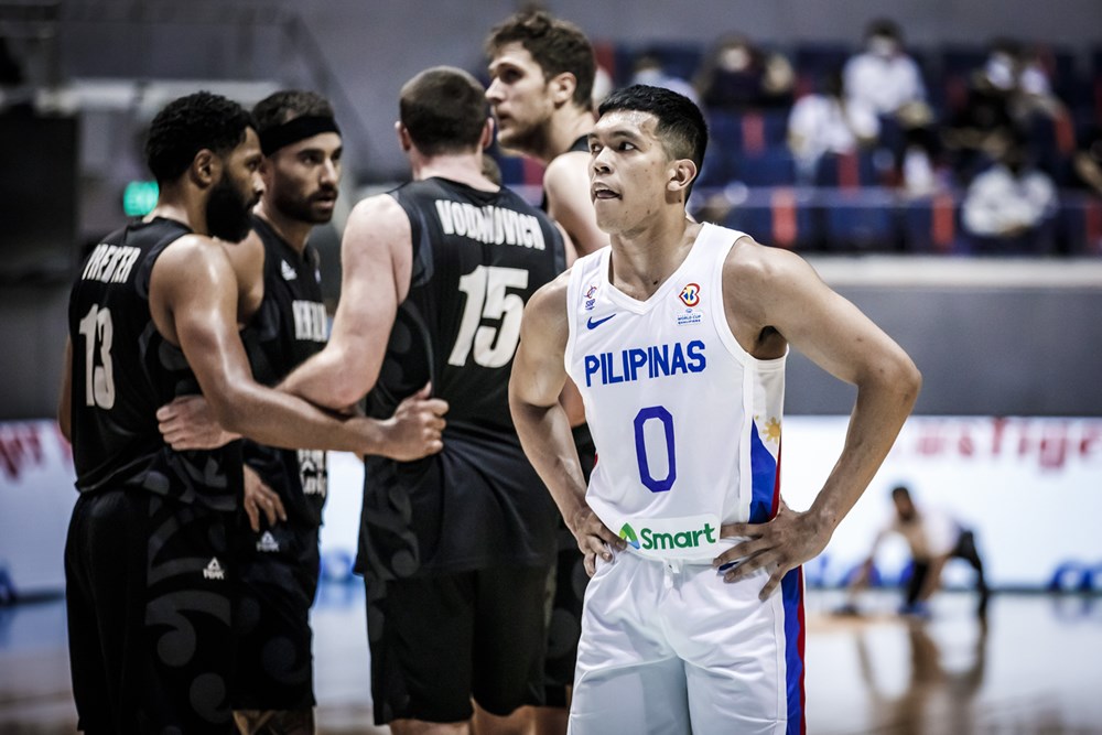 Thirdy Ravena and Gilas Pilipinas vs New Zealand in the Fiba World Cup Asian Qualifiers. 