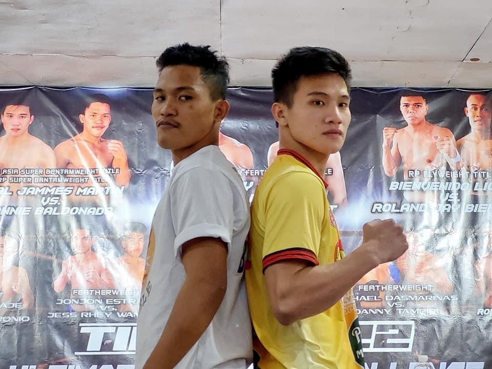 Ifugao boxing prospect Carl Jammes Martin (right) is expected to face a stiff challenge against veteran internationalist Ronnie Baldonado in a 12-round WBA Asia superbantamweight title fight Saturday, March 12, at the Elorde Sports Complex in Sucat, Parañaque.