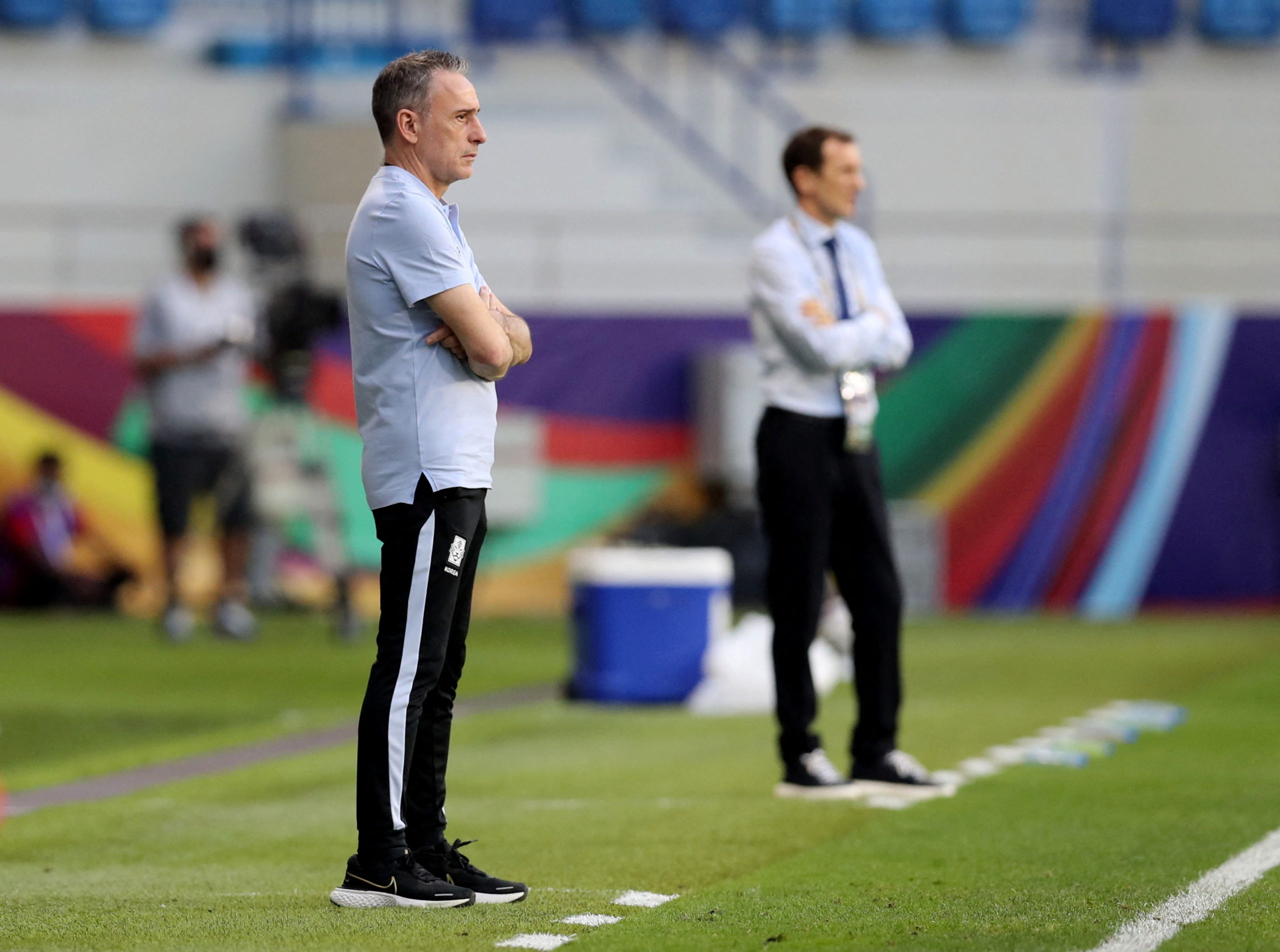 FILE PHOTO: Soccer Football - World Cup - Asian Qualifiers - Group A - United Arab Emirates v South Korea - Al-Maktoum Stadium, Dubai, United Arab Emirates - March 29, 2022  South Korea coach Paulo Bento  
