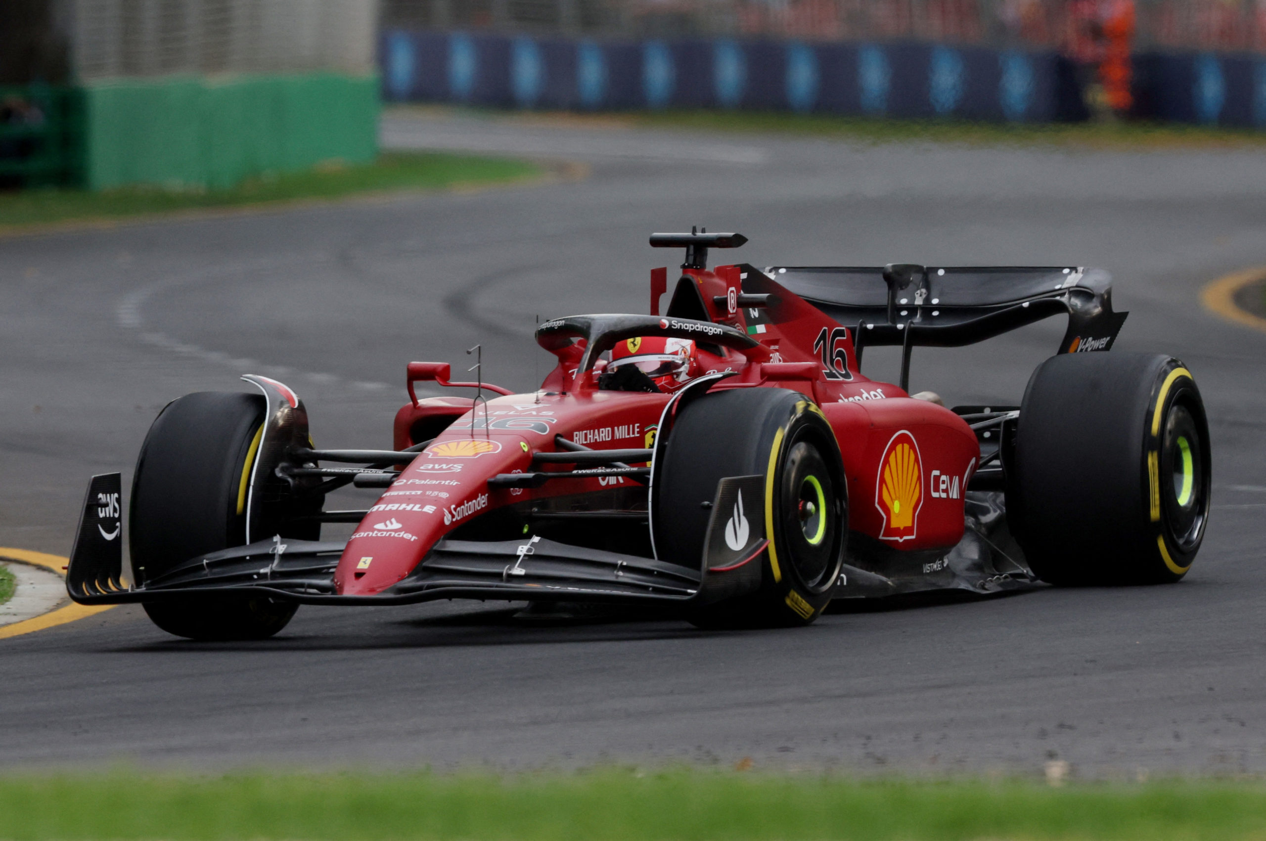 Formula One F1 - Australian Grand Prix - Melbourne Grand Prix Circuit, Melbourne, Australia - April 7, 2022 Ferrari's Charles Leclerc in action during practice 