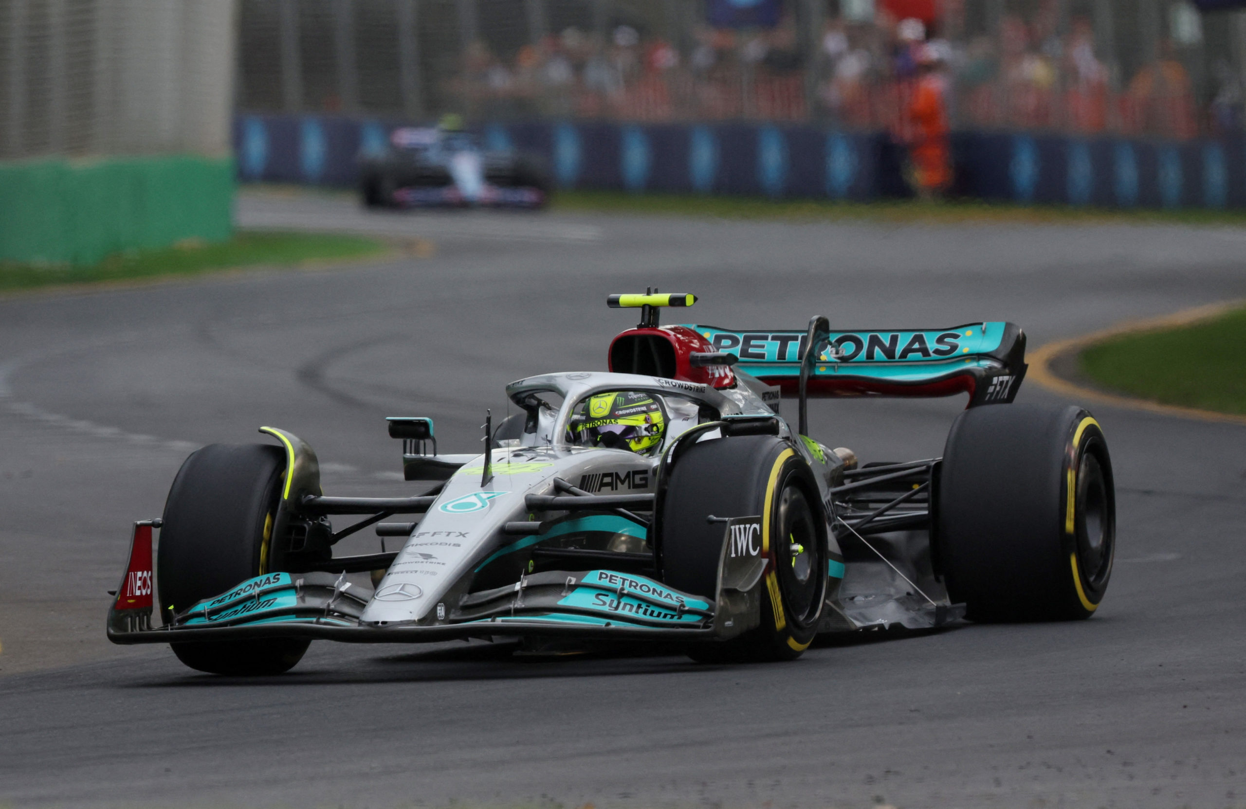 Formula One F1 - Australian Grand Prix - Melbourne Grand Prix Circuit, Melbourne, Australia - April 7, 2022 Mercedes' Lewis Hamilton in action during practice