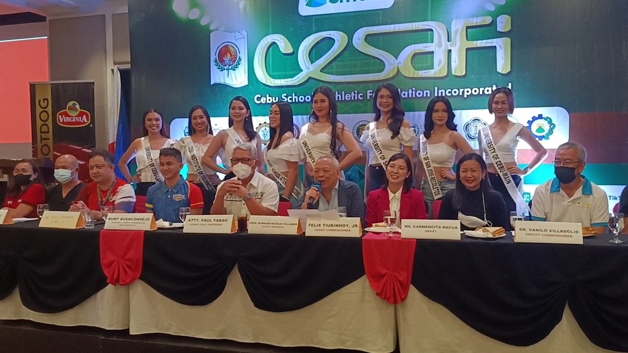 Officials of the Cebu Schools Athletic Foundation Incorporated (CESAFI) hold a press conference to announce the return of the games though limited to 13 sports events