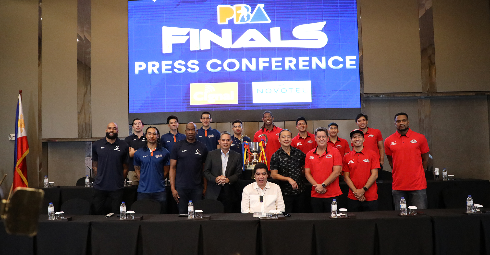PBA Governors' Cup pre-finals press conference with Ginebra and Meralco. PBA IMAGES