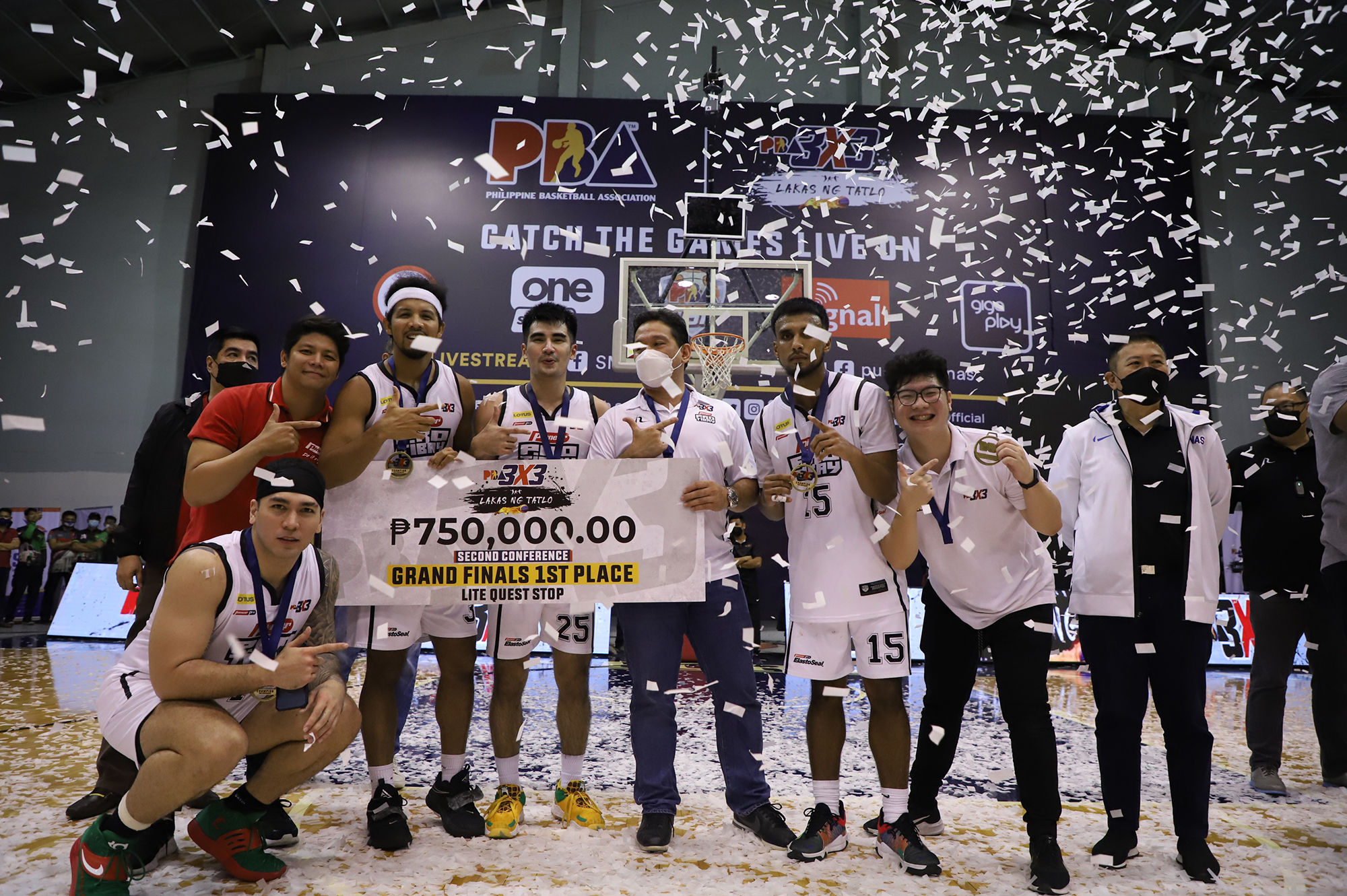PBA 3x3 second conference Grand Finals champion Pioneer. PBA IMAGES