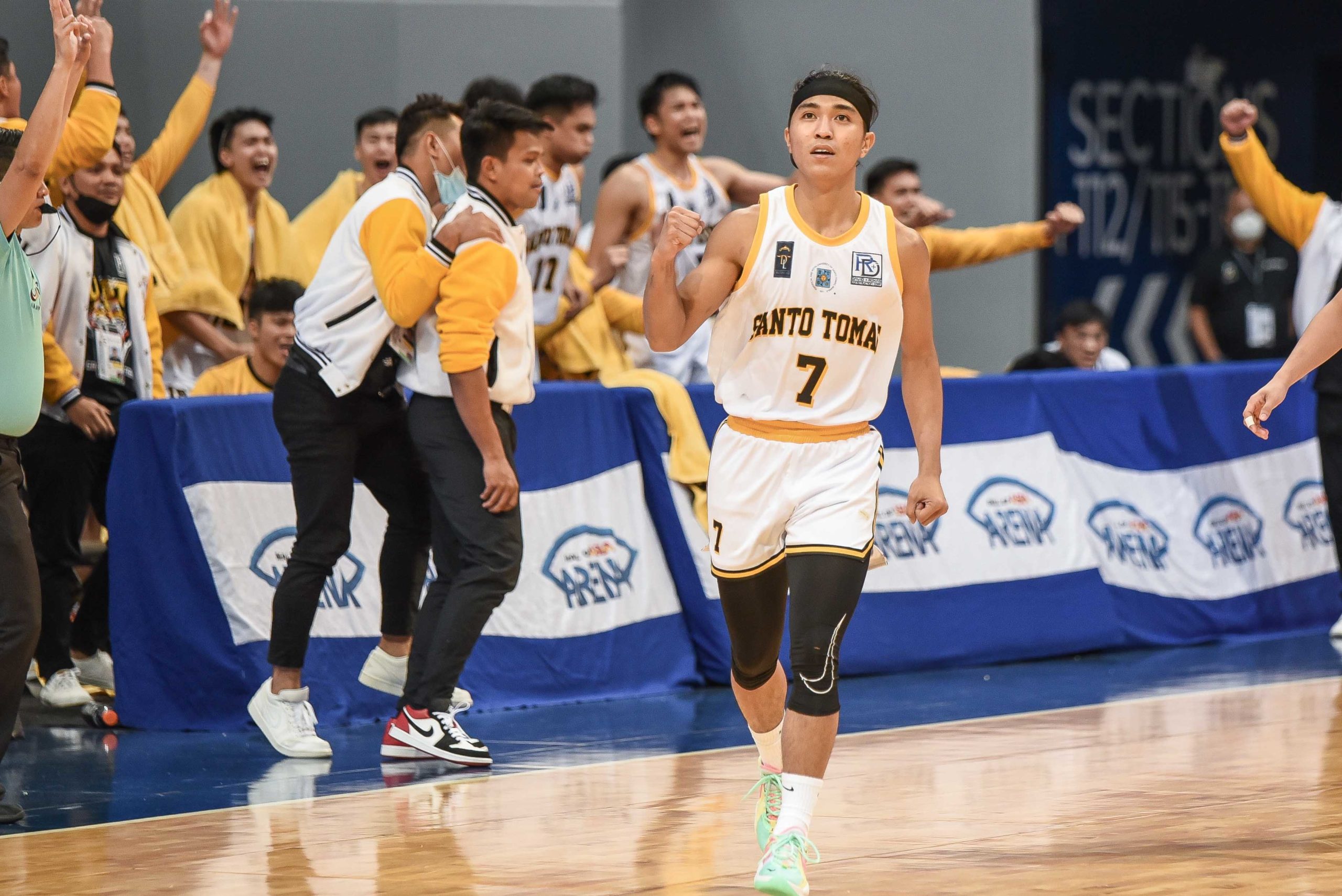 Joshua Fontanilla comes up with clutch hits for UST. —Photo courtesy of UAAP MEDIA