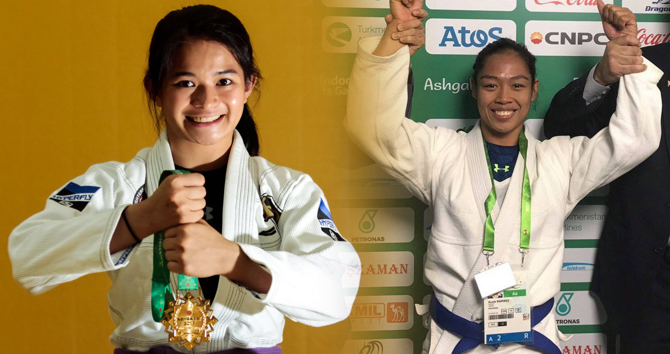  Meggie Ochoa and Annie Ramirez plucked gold medals for the Philippines in jiu-jitsu. FILE PHOTOS