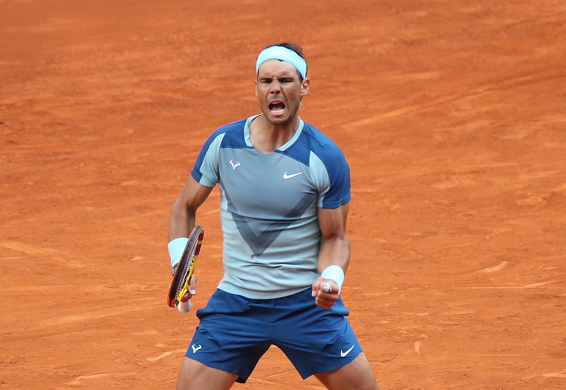 Tennis - ATP Masters 1000 - Madrid Open - Caja Magica, Madrid, Spain - May 5, 2022 Spain's Rafael Nadal reacts during his third round match against Belgium's David Goffin