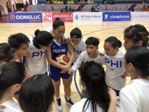Gilas Pilipina's Women in the 31st SEA Games.  SBP PHOTO