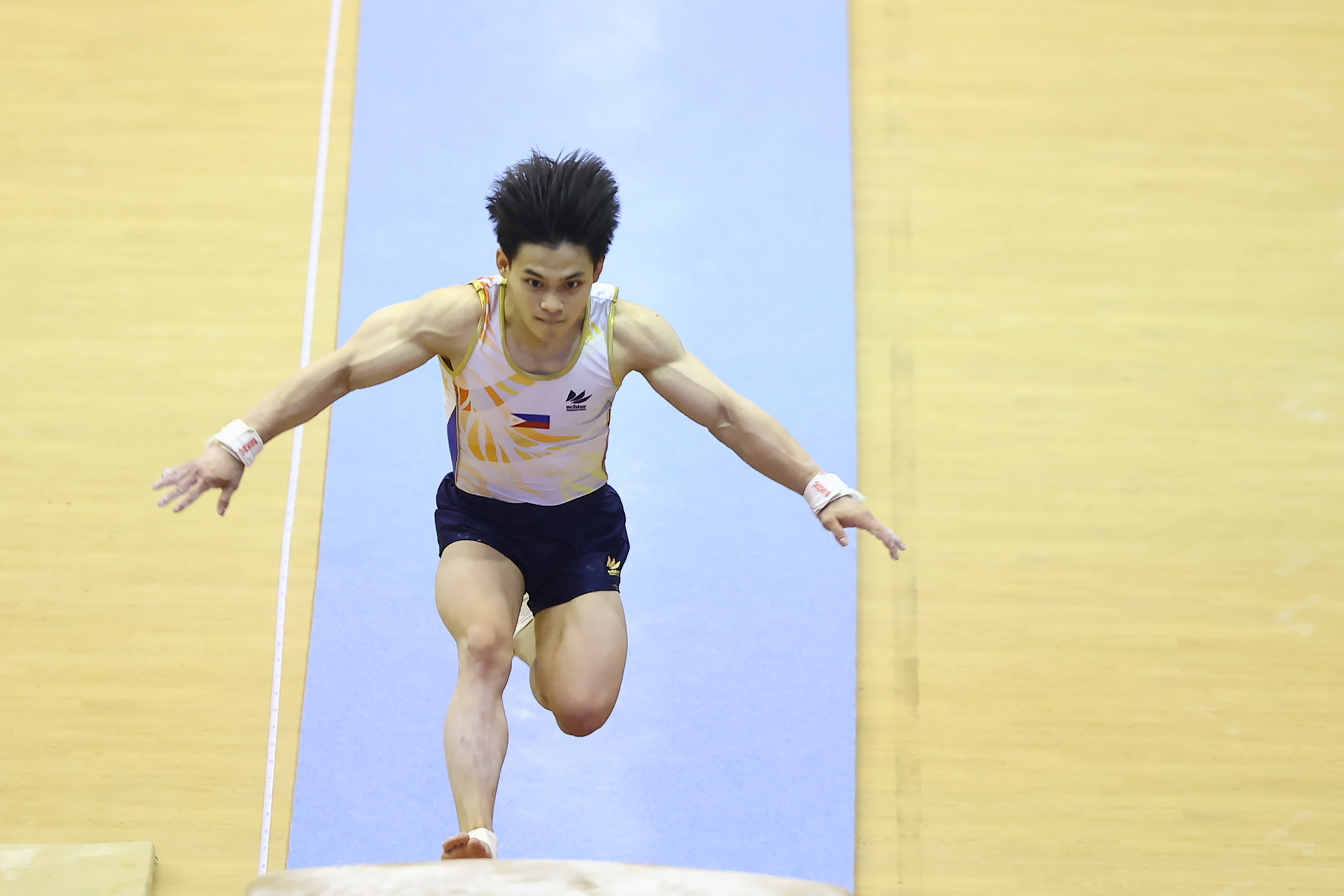 Carlos Yulo during the men's individual all-around at the 31st SEA Games. SEA GAMES POOL PHOTO