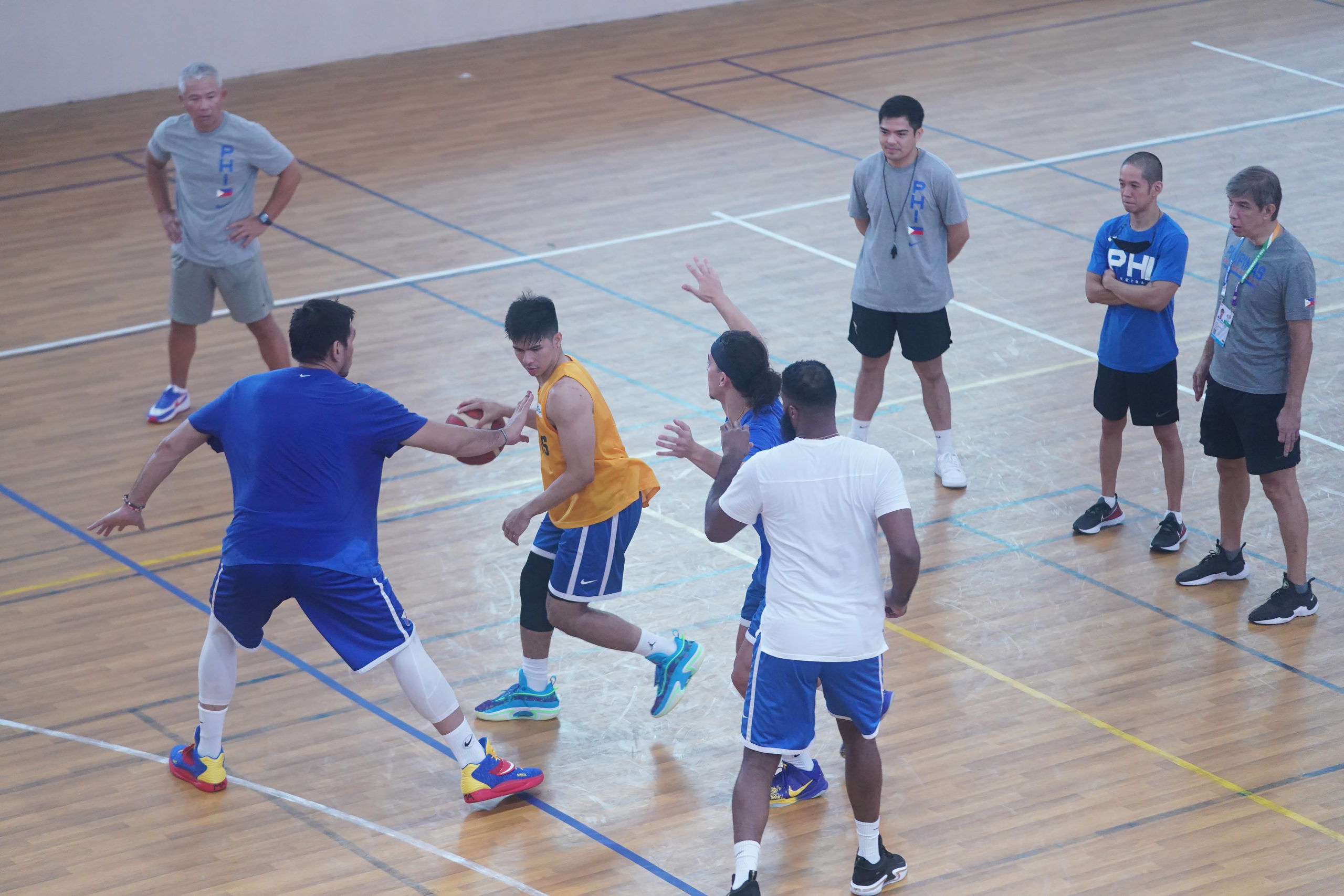 Gilas Pilipinas in training for the 31st SEA Games. SEA GAMES POOL