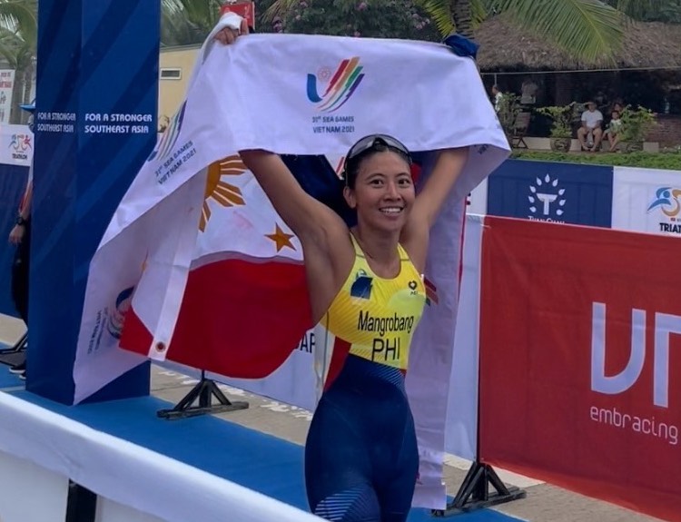 Triathlon and duathlon champion Kim Mangrobang. SEA GAMES POOL 