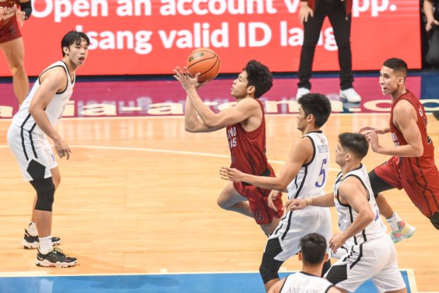 Ricci Rivero (left) and the Maroons hope to break free from the Blue Eagles’ dynastic rule. —UAAP MEDIA