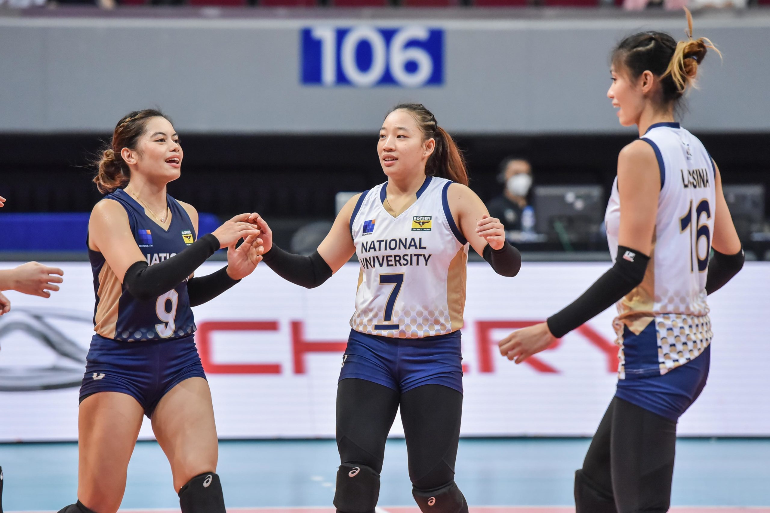 NU Lady Bulldogs in the UAAP Season 84 women's volleyball tournament. UAAP PHOTO