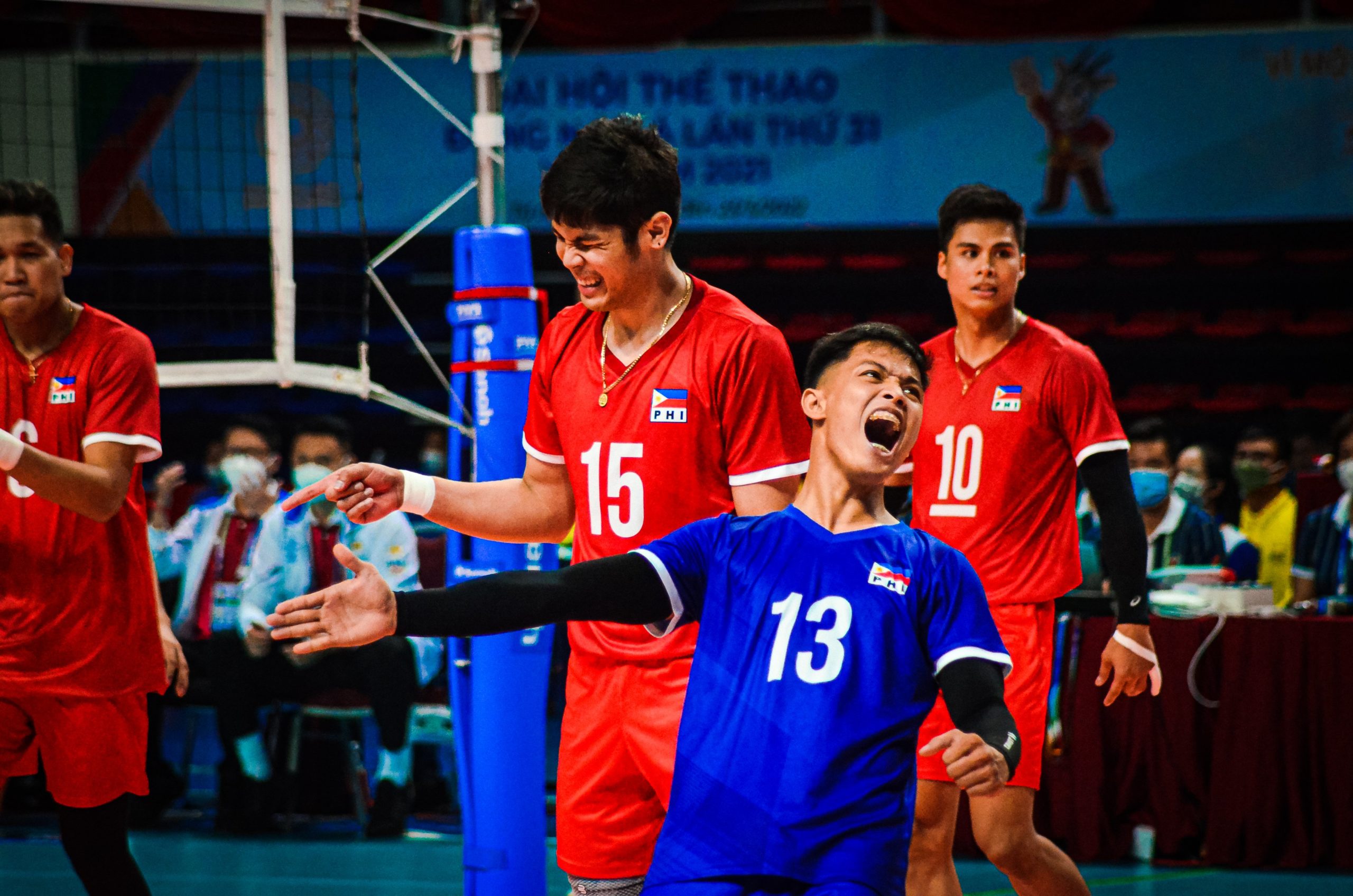 Philippine men's volleyball team in the 31st Southeast Asian Games. PHOTO VIA PNVF