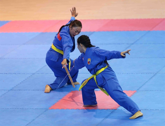 Vietnamese martial artists compete in a recent national vovinam championship. Vovinam is played in the SEA Games 31. — VNS Photo Giang Lê via ANN