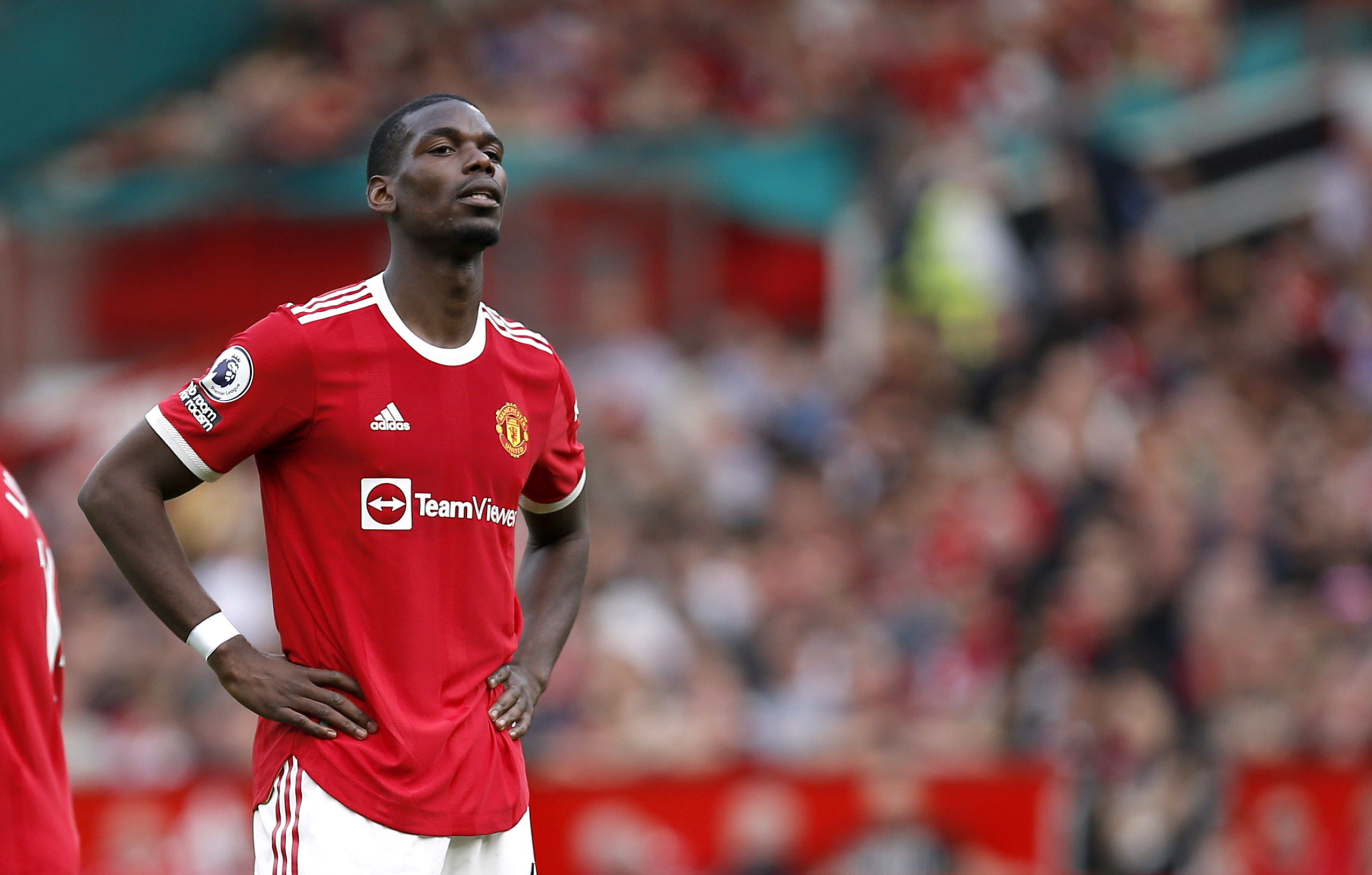 FILE PHOTO: Football Football - English Premier League - Manchester United v Norwich City - Old Trafford, Manchester, England - April 16, 2022 Manchester United's Paul Pogba reacts REUTERS / Craig Brough