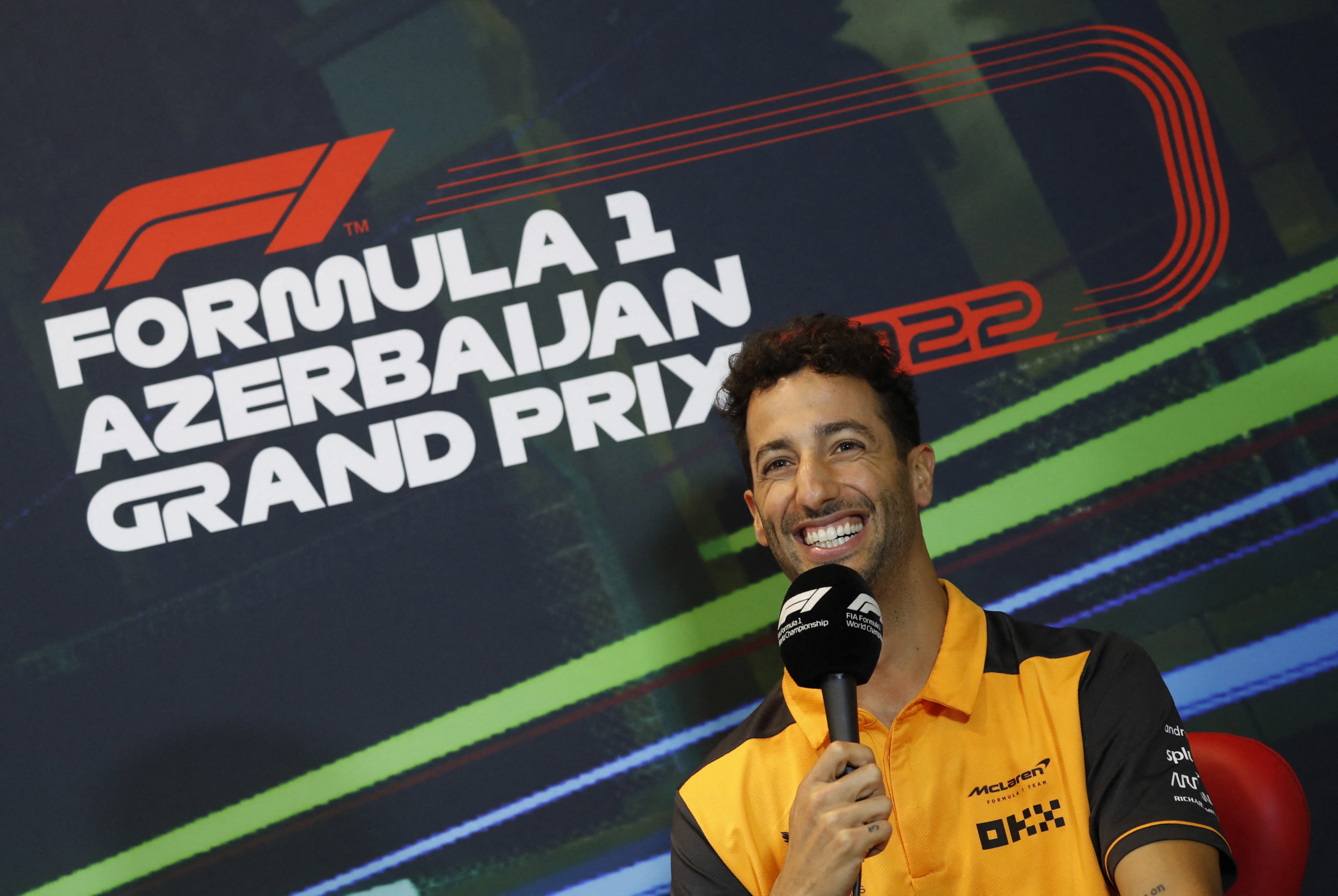 Formula One F1 - Azerbaijan Grand Prix - Baku City Circuit, Baku, Azerbaijan - June 10, 2022 McLaren's Daniel Ricciardo during a press conference REUTERS/Murad Sezer